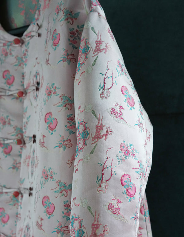 LU WEN PINK BROCADED JACKET