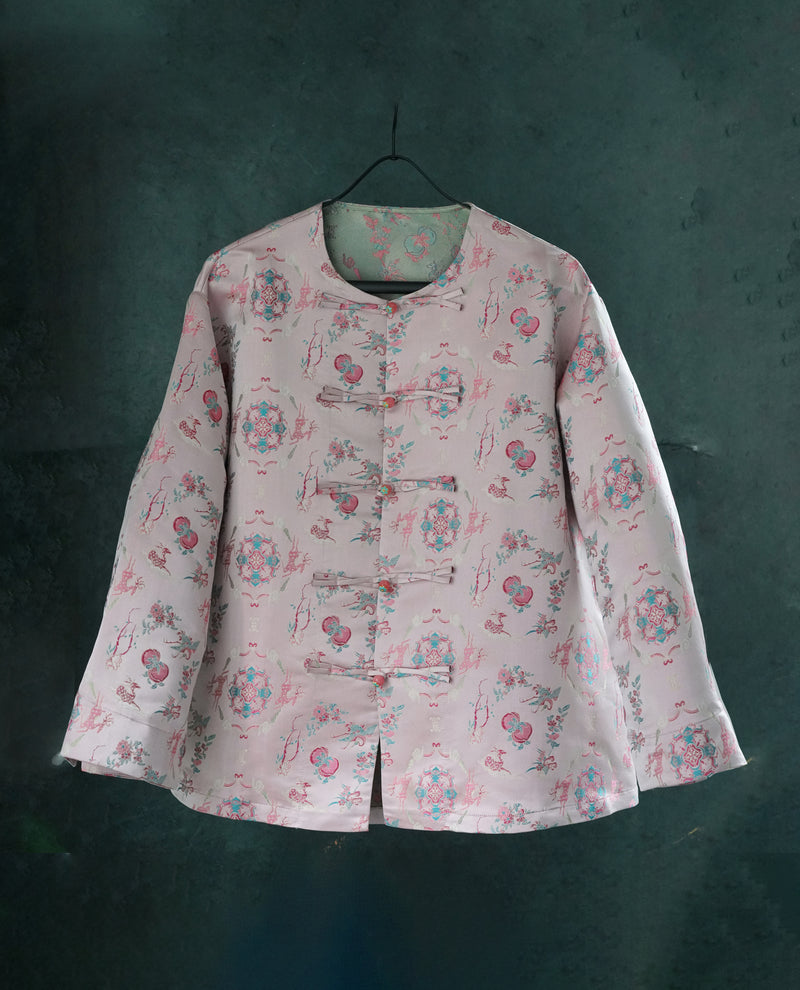 LU WEN PINK BROCADED JACKET